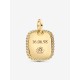 Charm Colgante Pandora Etiqueta Grabable Cuadrada Brillante