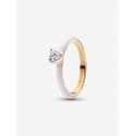 Anillo Pandora Corazón Chakra Blanco