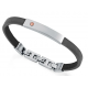 Pulsera de Acero y piel negra VICEROY