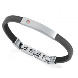 Pulsera de Acero y piel negra VICEROY