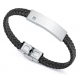 Pulsera de Acero y piel negra VICEROY Magnum