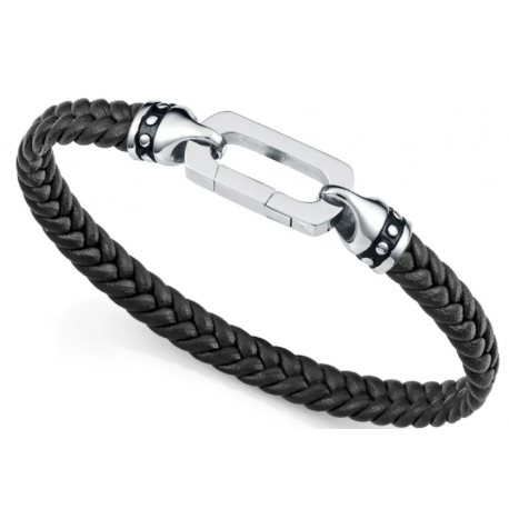 Pulsera de Acero y piel negra VICEROY