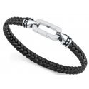 Pulsera de Acero y piel negra VICEROY