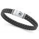 Pulsera de Acero y piel negra VICEROY con esmalte