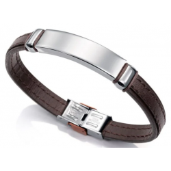 Pulsera de Acero VICEROY Piel Marrón