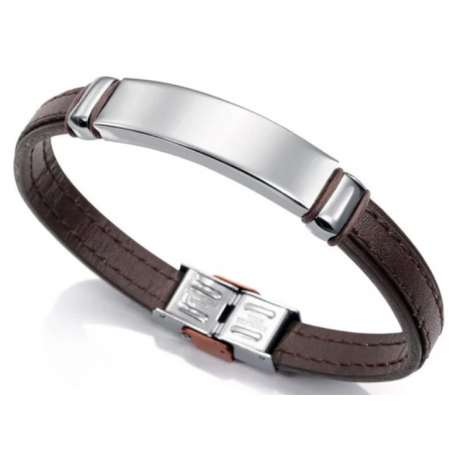 Pulsera de Acero VICEROY Piel Marrón