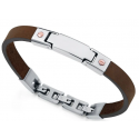 Pulsera de Acero VICEROY Piel Marrón