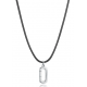 Collar de acero y cordon negro VICEROY