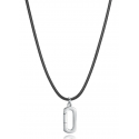 Collar de acero y cordon negro VICEROY