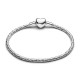 Pulsera Pandora Cadena de Serpiente con Cierre de Corazón