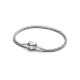 Pulsera Pandora Cadena de Serpiente con Cierre de Corazón