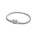 Pulsera Pandora Cadena de Serpiente con Cierre de Corazón