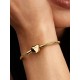 Pulsera Pandora Cadena de Serpiente con Cierre de Corazón Facetado Grabable