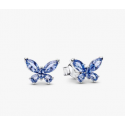 Pendientes Pandora de Botón Mariposa Azul