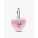 Charm Pandora Colgante Candado Corazón Cerámica Rosa