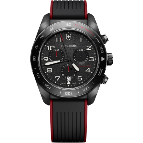 VICTORINOX CHRONO BLACK PVD DIAL¬ RUBBER