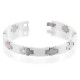Pulsera de Titanio Antialergico y Ceramica Blanca