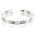 Pulsera de Titanio Antialergico y Ceramica