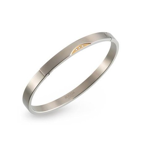 Esclava de Titanio Antialergico y Oro con Diamante