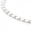 Collar de Titanio Antialergico y Ceramica blanca