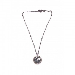 COLGANTE PLATA TOPSILVER BOLA DEL MUNDO