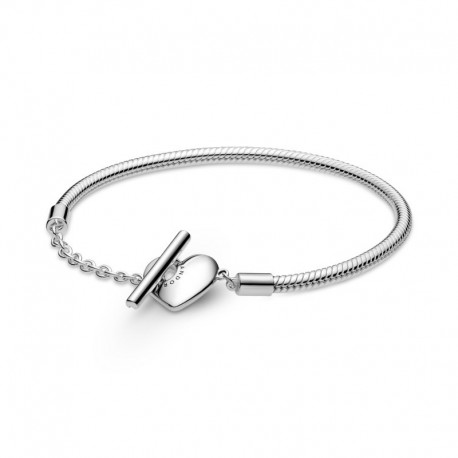 Pulsera Pandora Moments con cierre en T y Corazón