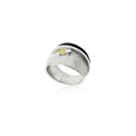 Anillo Plata Oro y Diamante Audar