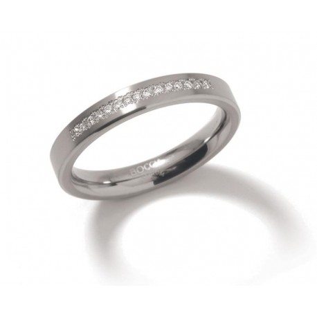 Anillo de Titanio Antialergico y Diamantes Boccia