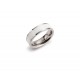 Anillo de Titanio Antialergico y Ceramica Blanca Boccia