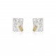 Pendientes Plata Oro y Diamante