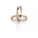 Alianzas de Boda Oro Blanco y Oro Rosa Breuning Basic Light