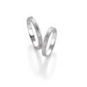Alianzas de Boda Oro Blanco y Diamante Breuning Basic Light