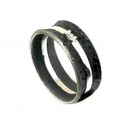 Anillo Plata Oro Blanco y Diamantes Vicens Jané