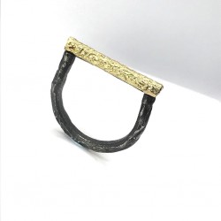 Anillo Plata y Oro Amarillo Vicens Jané