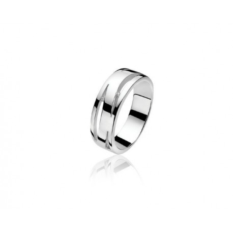 Anillo Plata y Diamante Zinzi