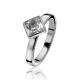 Anillo Solitario Plata Zinzi