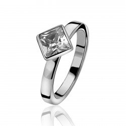 Anillo Solitario Plata Zinzi