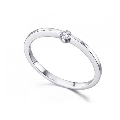 Anillo Oro blanco y Diamante