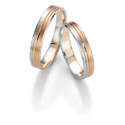 Alianzas de Boda Oro Blanco Rosa y Diamantes Breuning Smartline