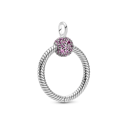 Colgante O Pandora Moments en Pavé Rosa