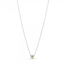 Colgante Pandora Corazón Centro Dorado