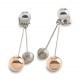 Pendientes de Titanio Antialérgicos Mate y Brillo con Baño rose