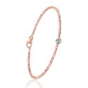 Pulsera de Oro Rosa y Diamante