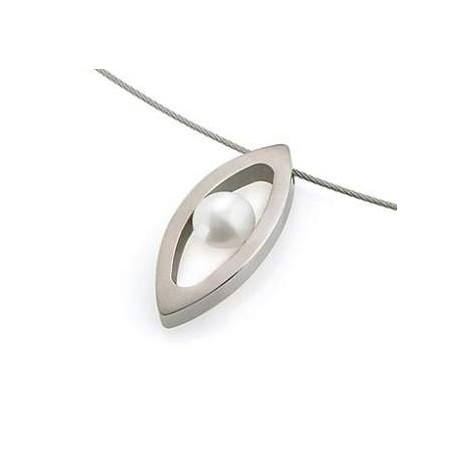 Colgante de Titanio Antialergico con Perla