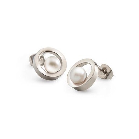 Pendientes de Titanio Antialergicos con Perlas