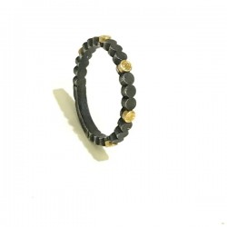 Anillo Rosa en Plata y Oro