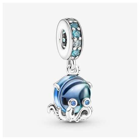 Charm Pandora Colgante Pulpo Cristal de Murano