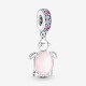 Charm Pandora Tortuga Marina Cristal de Murano Rosa