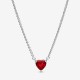 Collar Pandora Corazón Halo Brillante