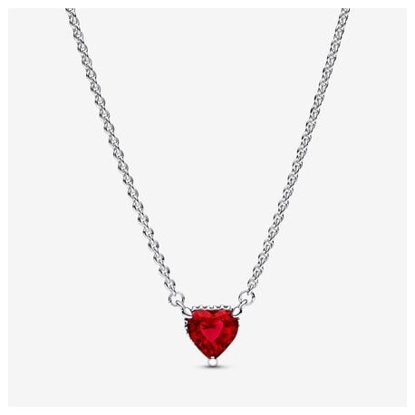 Collar Pandora Corazón Halo Brillante